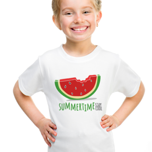 Παιδικό κοντομάνικο μπλουζάκι - Summertime stay cool - ΚΑΡΠΟΥΖΙ - βαμβάκι, κορίτσι, αγόρι, καρπούζι, παιδικά ρούχα - 3
