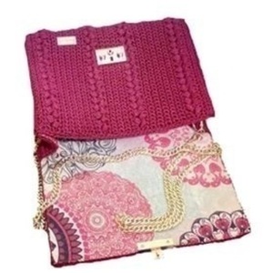 Πλεκτή τσάντα σχέδιο zig zag puff - ώμου, χιαστί, crochet, πλεκτές τσάντες, δώρα για γυναίκες - 3