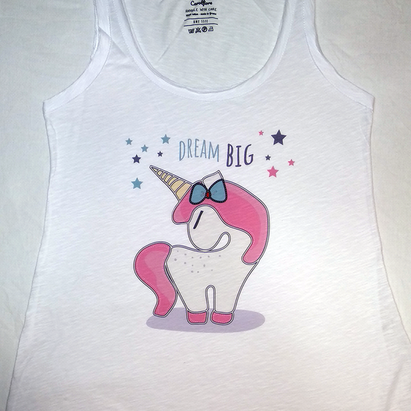 Γυναικείο μπλουζάκι - Dream Big - ΜΟΝΟΚΕΡΟΣ - βαμβάκι, μαμά, μονόκερος, δώρα για γυναίκες - 3
