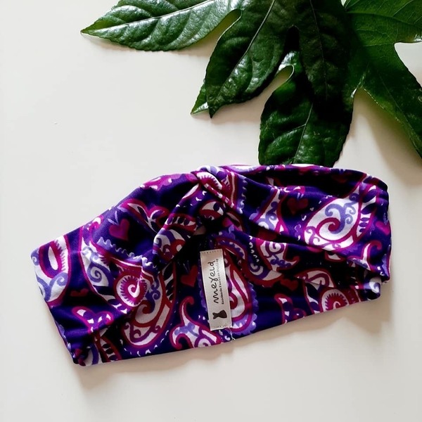 "Κρήτη" headband - floral κορδέλα για τα μαλλιά - φλοράλ, τουρμπάνι, κορδέλες μαλλιών - 2