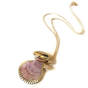 Gold plated seashell necklace - γυναικεία, επιχρυσωμένα, κοχύλι, κοντά