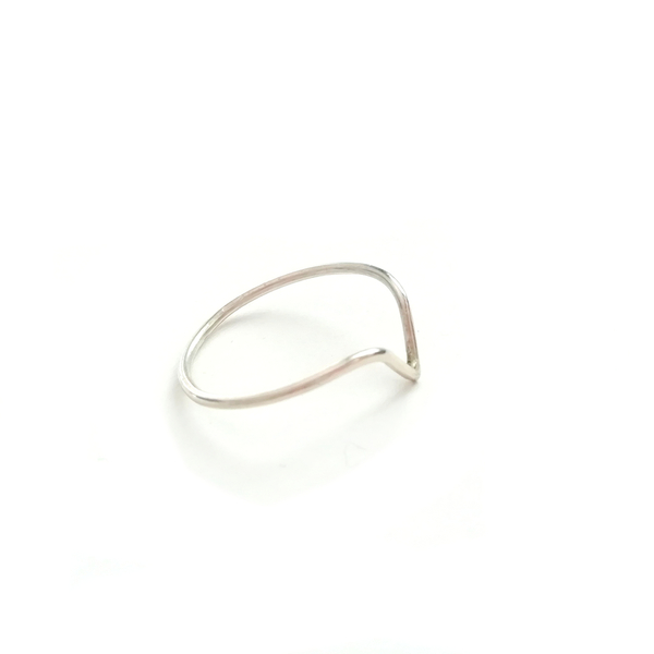 Δαχτυλίδι Ασημένιο V - ασήμι, μικρά, boho, σταθερά, φθηνά - 4