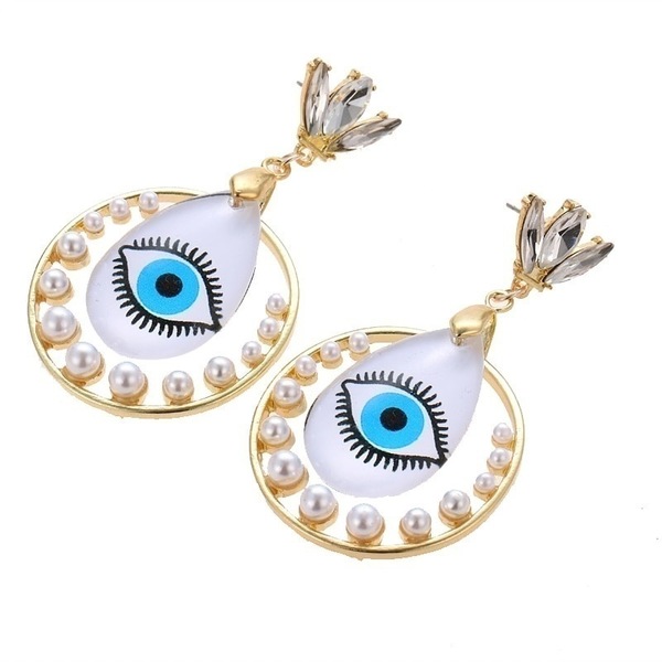 The eye earrings - ορείχαλκος, κρεμαστά, faux bijoux