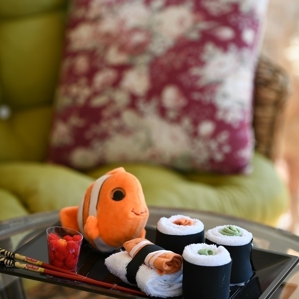 Baby Sushi: ένα μοναδικό δώρο για το νεογέννητο και τους γονείς του! - δώρο, baby shower, σετ δώρου, diaper cake - 4
