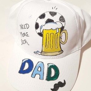 καπέλο jockey για τoν μπαμπά i need more beer (χρειάζομαι περισσότερη μπύρα) - όνομα - μονόγραμμα, ήλιος, καπέλο, δώρα για τον μπαμπά