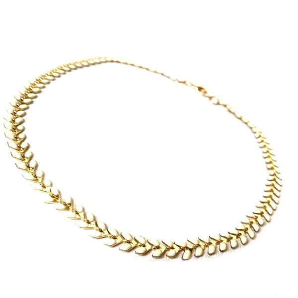 herringbone choker necklace - μοντέρνο, τσόκερ, minimal, κοντά, boho, faux bijoux