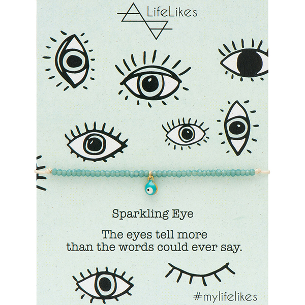 Sparkling Eye Bracelet - charms, χάντρες, αυξομειούμενα