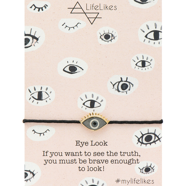 Eye Look Bracelet - charms, ορείχαλκος, αυξομειούμενα