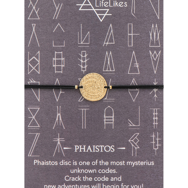 Phaistos Bracelet - charms, ορείχαλκος, επάργυρα, αυξομειούμενα
