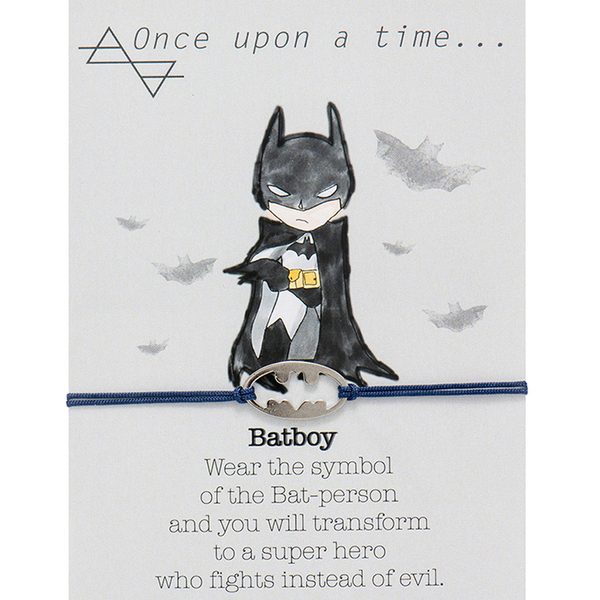 Βραχιόλι Batboy - charms, ορείχαλκος, επάργυρα, αυξομειούμενα, φθηνά