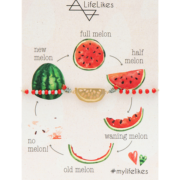 Watermelon Bracelet - charms, ορείχαλκος, αυξομειούμενα