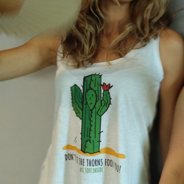 Γυναικείο μπλουζάκι - ΚΑΚΤΟΣ - βαμβάκι, κάκτος, δώρα για γυναίκες - 2