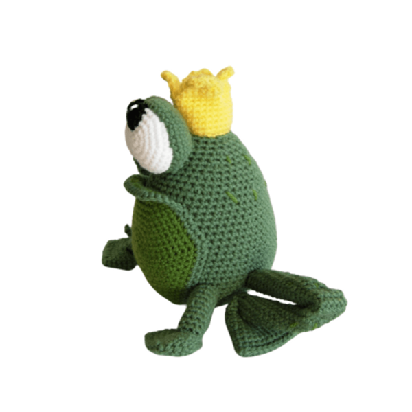 Πλεκτό κουκλάκι "Πρίγκιπας Βάτραχος" - λούτρινα, παιχνίδια, amigurumi, κούκλες - 2