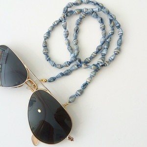 Κορδόνι για γυαλιά με μπλε κοχύλια - αλυσίδες, κοχύλι, μοδάτο, trend, κορδόνια γυαλιών - 4