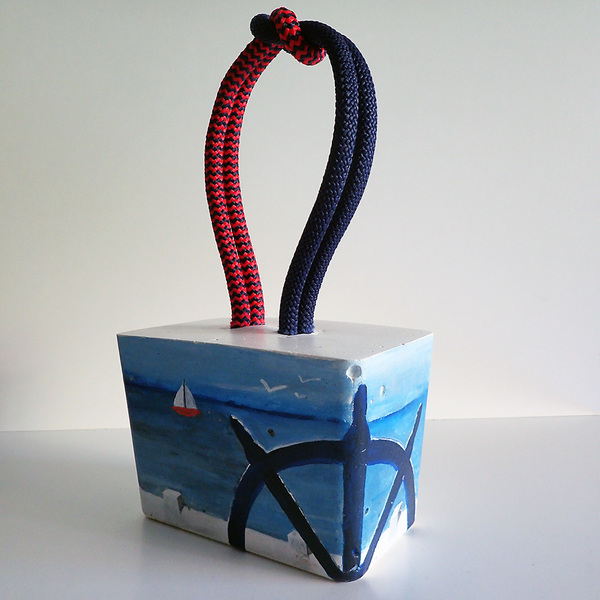 Door Stopper " ΑΙΓΑΙΟ" - διακόσμηση βεράντας, διακόσμηση κήπου, τσιμέντο, διακοσμητικά - 2