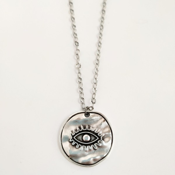 The evil eye necklace - επάργυρα, μάτι, κοντά, evil eye, φθηνά
