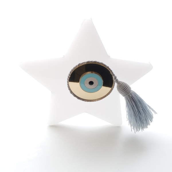 Παιδικό Διακοσμητικό Γούρι Φυλαχτό - Ματάκι για Νεογέννητο Αστέρι από Plexiglass - αγόρι, αστέρι, plexi glass, αγορίστικο, φυλαχτά