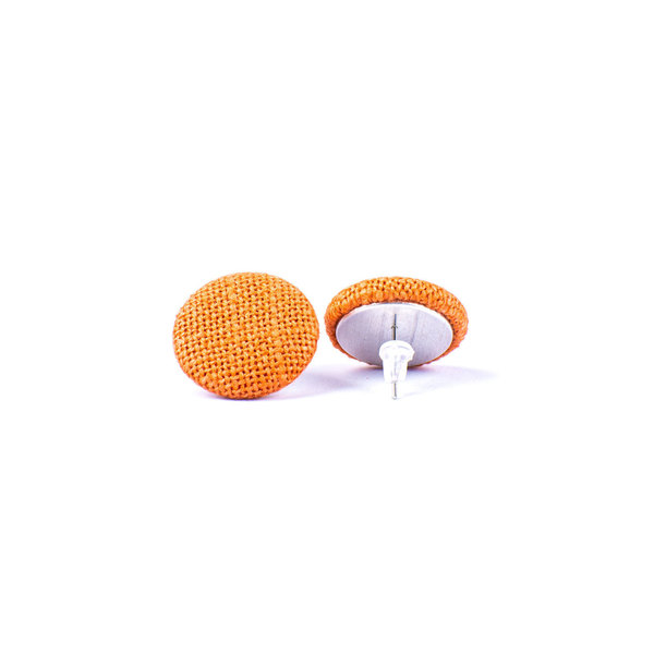 Καρφωτά πορτοκαλί σκουλαρίκια - καρφωτά, φθηνά - 2