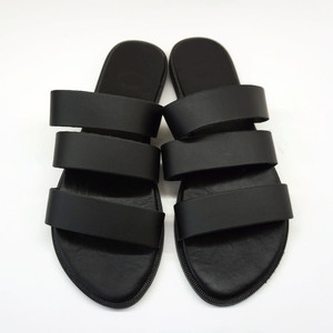 Δερμάτινα Σανδάλια "Black Straps" - δέρμα, μαύρα, αρχαιοελληνικό, φλατ, slides