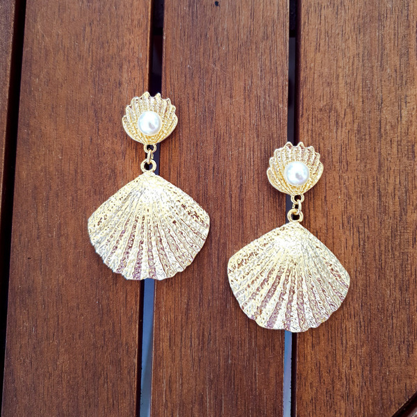 Shell Earrings - κρεμαστά, faux bijoux