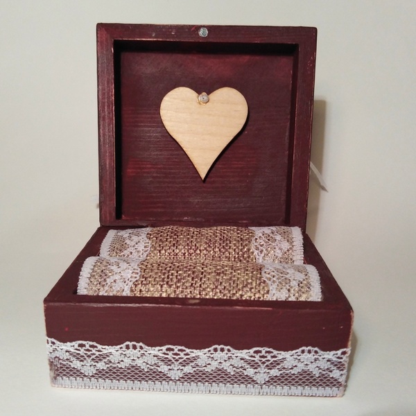 Ξυλινο κουτί για βέρες γάμου - είδη γάμου, Black Friday - 4