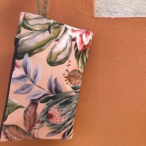 BAGOU PINK FLORAL - clutch, φλοράλ - 4