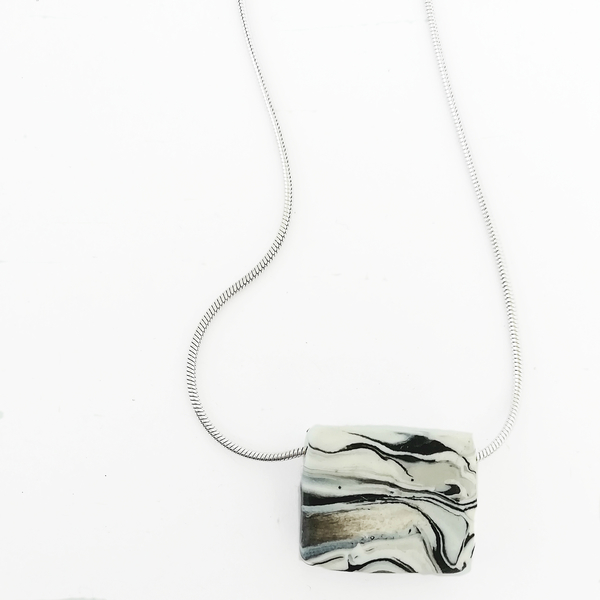 Κολιέ από πολυμερικό πηλό | Collection Marble - πηλός, κοντά, Black Friday, δώρα για γυναίκες