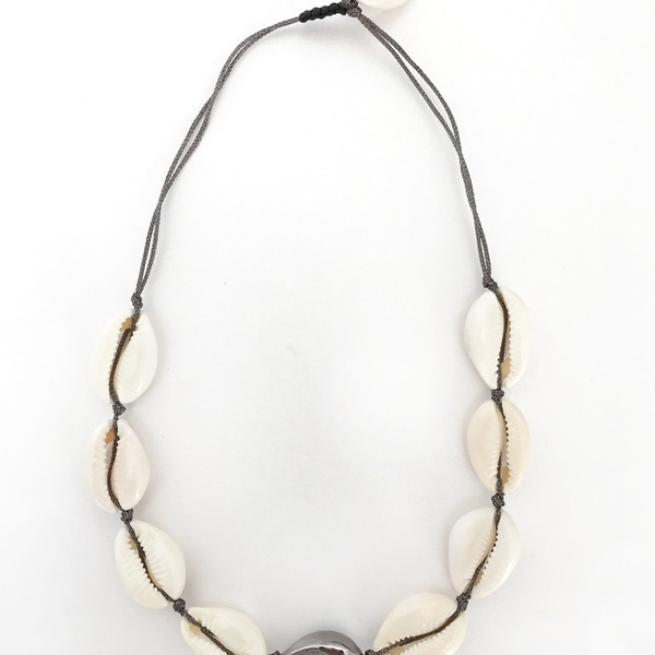 Shell Color Necklace - κοχύλι, τσόκερ, κοντά - 3
