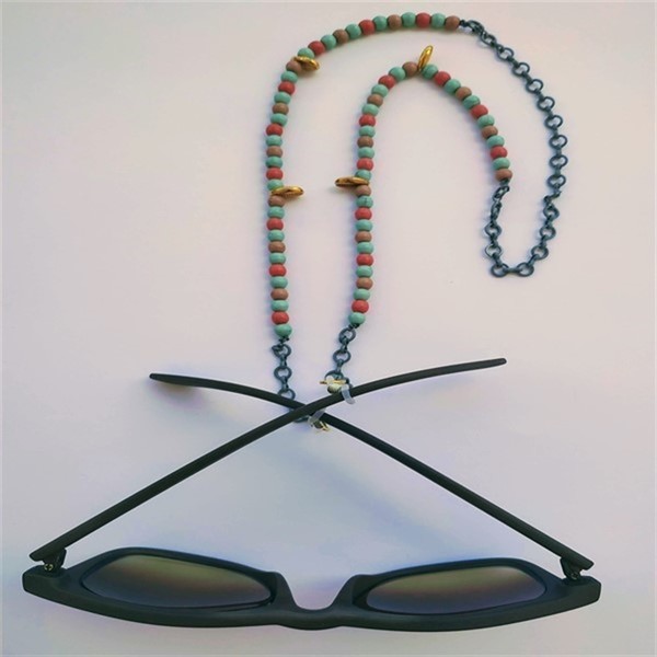 Αλυσίδα γυαλιών με χάντρες και κοχύλια - αλυσίδες, κοχύλι, χάντρες, απαραίτητα καλοκαιρινά αξεσουάρ, Black Friday