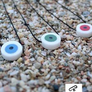 Κρεμαστό κύκλος πράσινο μάτι από Ελληνικό μάρμαρο και ρυθμιζόμενο κορδόνι - ημιπολύτιμες πέτρες, charms, Black Friday - 4