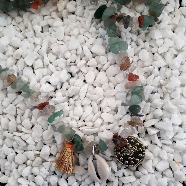 Κολιέ με κρύσταλλο αχάτη - ημιπολύτιμες πέτρες, χάντρες, κοντά, φθηνά - 4