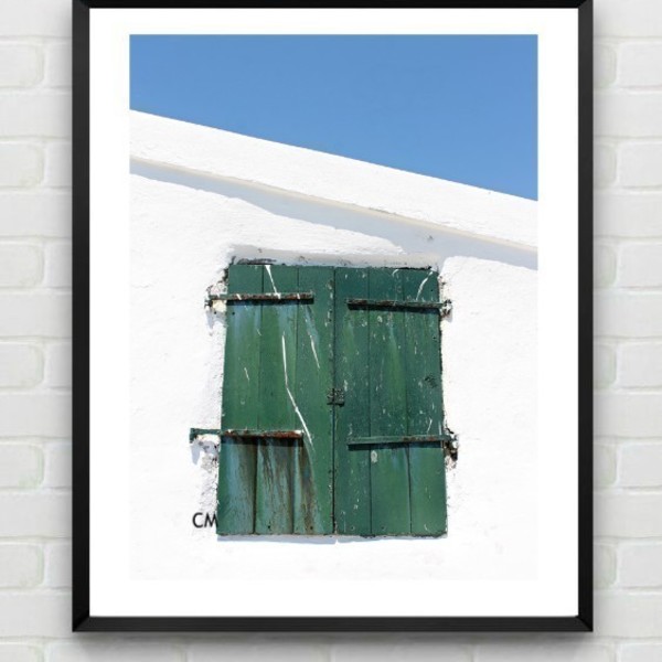 Φωτογραφία Πράσινο Παραθύρι διαστάσεις 20Χ30cm matt φινίρισμα - πίνακες & κάδρα, καλλιτεχνική φωτογραφία