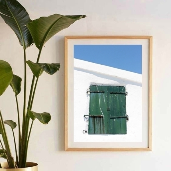 Φωτογραφία Πράσινο Παραθύρι διαστάσεις 20Χ30cm matt φινίρισμα - πίνακες & κάδρα, καλλιτεχνική φωτογραφία - 3