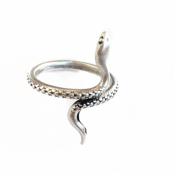 Δαχτυλίδι Μπόχο μεταλλικό φίδι . - επάργυρα, μικρά, boho, faux bijoux, αυξομειούμενα, φθηνά
