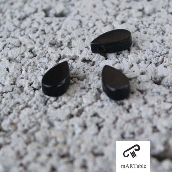 Black stone necklace for women-Χειροποίητο Κρεμαστό T E A R D R O P από φυσικό πέτρωμα - ημιπολύτιμες πέτρες, επιχρυσωμένα, ασήμι 925, χειροποίητα - 4