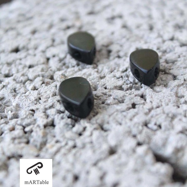 Black stone necklace for women-Χειροποίητο Κρεμαστό T E A R D R O P από φυσικό πέτρωμα - ημιπολύτιμες πέτρες, επιχρυσωμένα, ασήμι 925, χειροποίητα - 5