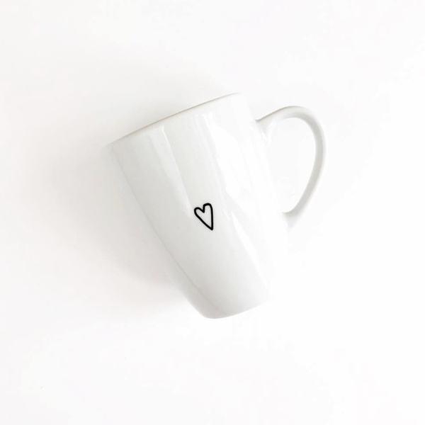 Minimalist Heart Mug - πορσελάνη, δώρα αγίου βαλεντίνου, κούπες & φλυτζάνια