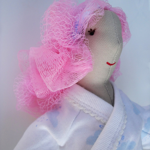 Υφασμάτινη κούκλα "Υπναρούλα" - ύφασμα, κορίτσι, χειροποίητα, πρωτότυπα δώρα - 3