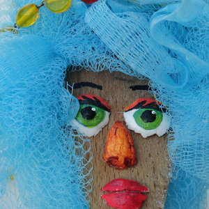 Γυναίκα Τοτέμ, χειροποίητη κούκλα για κουκλοθέατρο - χειροποίητα, οικολογικό, πρωτότυπα δώρα, κούκλες - 2