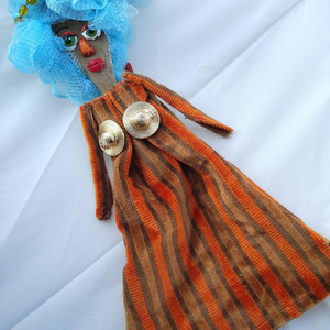Γυναίκα Τοτέμ, χειροποίητη κούκλα για κουκλοθέατρο - χειροποίητα, οικολογικό, πρωτότυπα δώρα, κούκλες - 4
