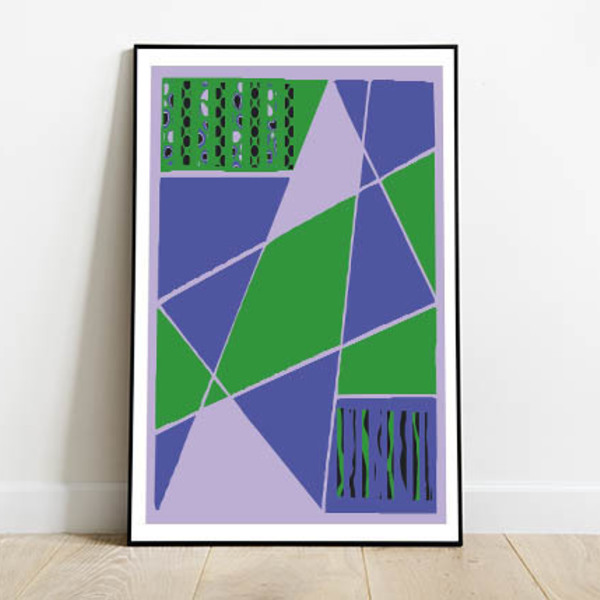 Αφηρημένο γεωμετρικό σχέδιο τυπωμένο σε αφίσα 30*40 - εκτύπωση, αφίσες - 3