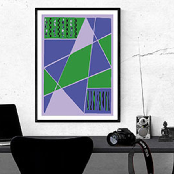 Αφηρημένο γεωμετρικό σχέδιο τυπωμένο σε αφίσα 30*40 - εκτύπωση, αφίσες - 4
