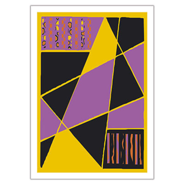 Τυπωμένη αφίσα με γεωμετρικό σχέδιο τρίγωνα 30*40 - εκτύπωση, μοντέρνο, διακόσμηση