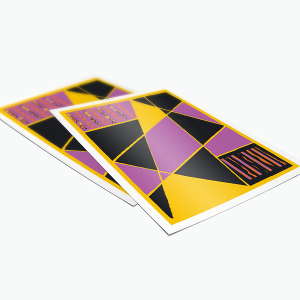 Τυπωμένη αφίσα με γεωμετρικό σχέδιο τρίγωνα 30*40 - εκτύπωση, μοντέρνο, διακόσμηση - 2