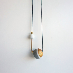 Necklace " ΣΦΑΙΡΕΣ " - ζωγραφισμένα στο χέρι, τσιμέντο, μακριά, φθηνά - 2