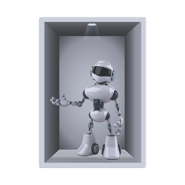 Αφίσα με σχέδιο ρομπότ 30χ40 cm - αφίσες, πρωτότυπο