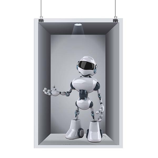 Αφίσα με σχέδιο ρομπότ 30χ40 cm - αφίσες, πρωτότυπο - 3