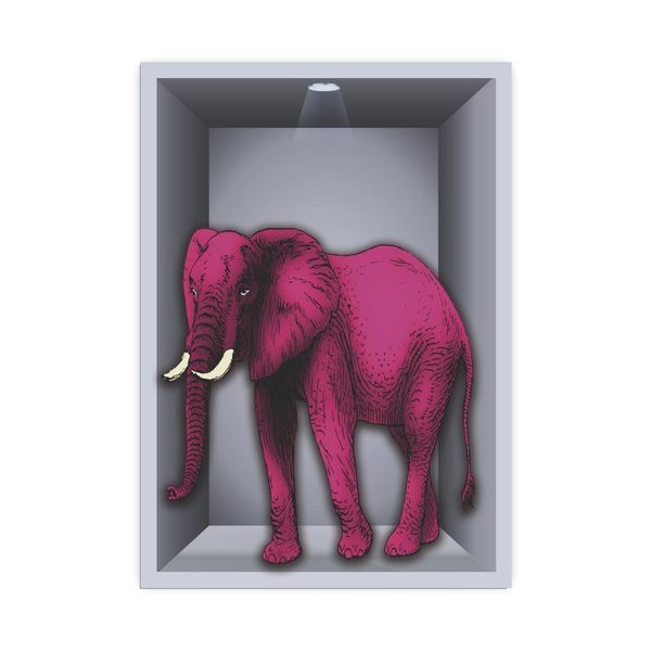 Αφίσα με χρωματιστό ελέφαντα σε κουτί 30*40 cm - αφίσες