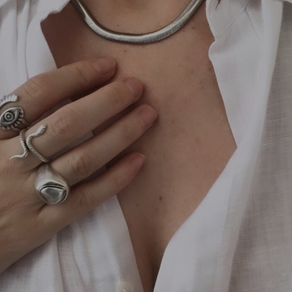 Δαχτυλίδι Μπόχο μεταλλικό καρδιά - καρδιά, επάργυρα, boho, μεγάλα, faux bijoux, δώρα αγίου βαλεντίνου, αυξομειούμενα, φθηνά - 4
