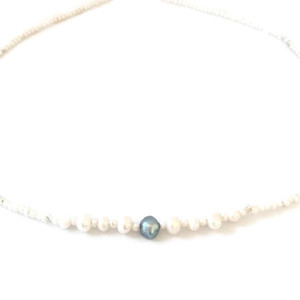Chocker με μαύρο μαργαριτάρι. - μαργαριτάρι, κοντά, πέρλες